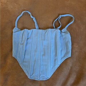 Blue Dress with Script Logo Tag